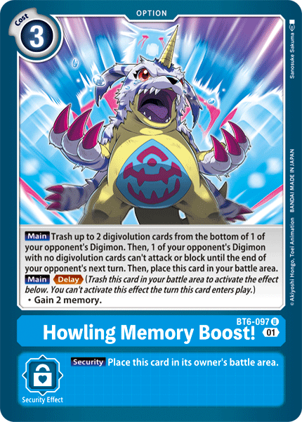 Image of Howling Memory Boost! [BT6-097] [Double Diamond]