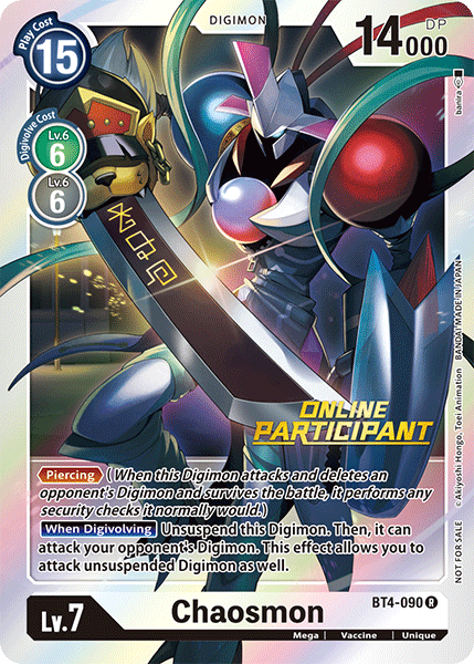 Image of Chaosmon [BT4-090] (Online Participant) [Great Legend Promos]