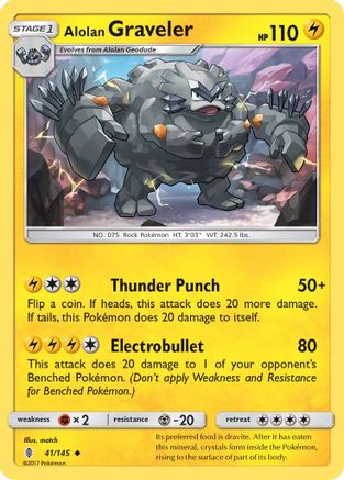 Image of Alolan Graveler (41/145) [Sun & Moon: Guardians Rising]