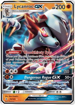 Image of Lycanroc GX (74/145) [Sun & Moon: Guardians Rising]