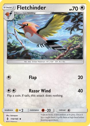 Image of Fletchinder (110/145) [Sun & Moon: Guardians Rising]