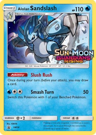 Image of Alolan Sandslash (SM18) (Prerelease Promo) [Sun & Moon: Black Star Promos]