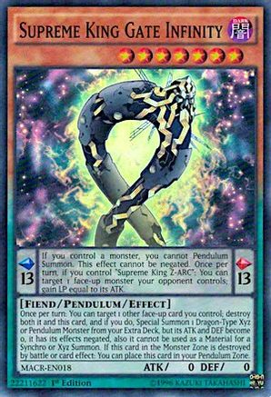 Image of Supreme King Gate Infinity [MACR-EN018] Super Rare