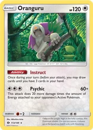 Image of Oranguru (113/149) (Theme Deck Exclusive) [Sun & Moon: Base Set]