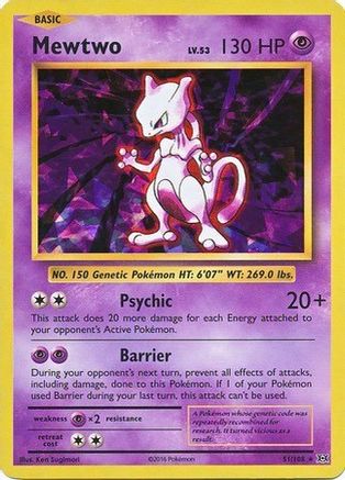 Image of Mewtwo (51/108) (Theme Deck Exclusive) [XY: Evolutions]