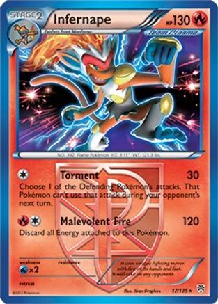 Image of Infernape (17/135) (Theme Deck Exclusive) [Black & White: Plasma Storm]