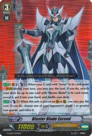 Blaster Blade Exceed (RRR Foil) (G-LEGEND DECK VOL.3: THE BLASTER)