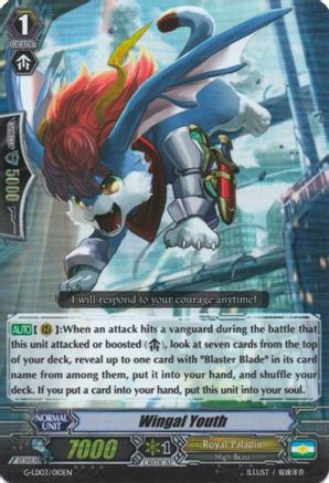 Wingal Youth (RRR Foil) (G-LEGEND DECK VOL.3: THE BLASTER)