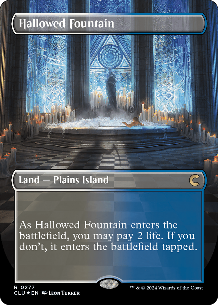 Image of Hallowed Fountain (Borderless) [Ravnica: Clue Edition]
