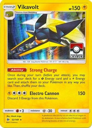 Image of Vikavolt (52/149) (League Promo) [Sun & Moon: Base Set]