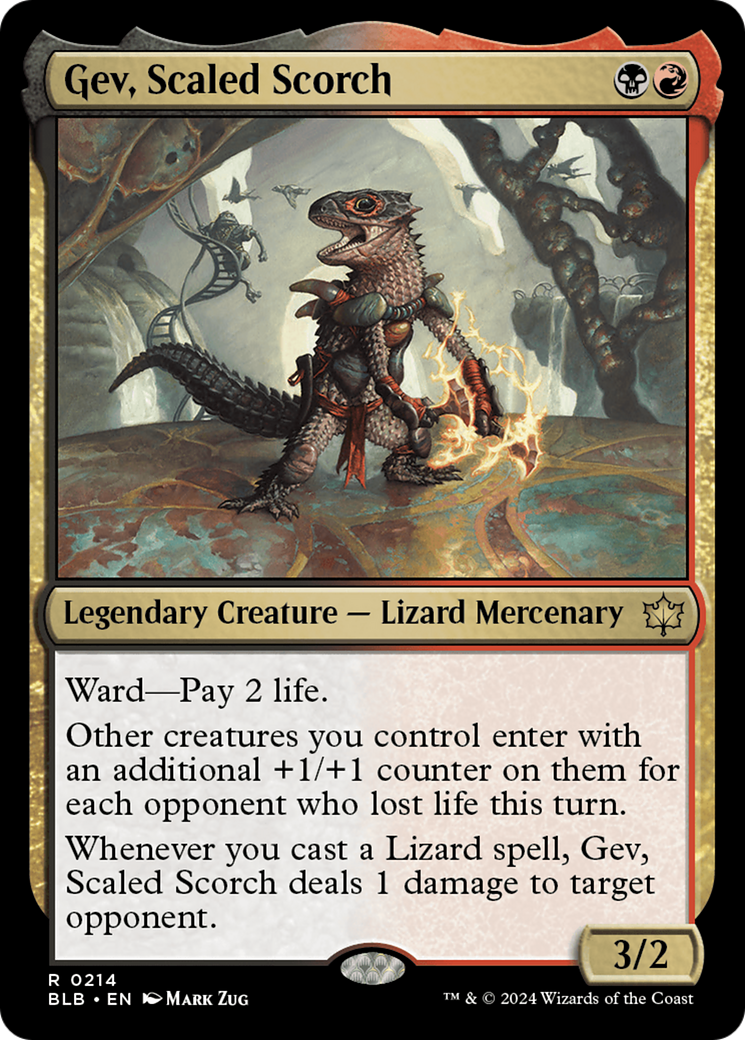 Image of Gev, Scaled Scorch [Bloomburrow]