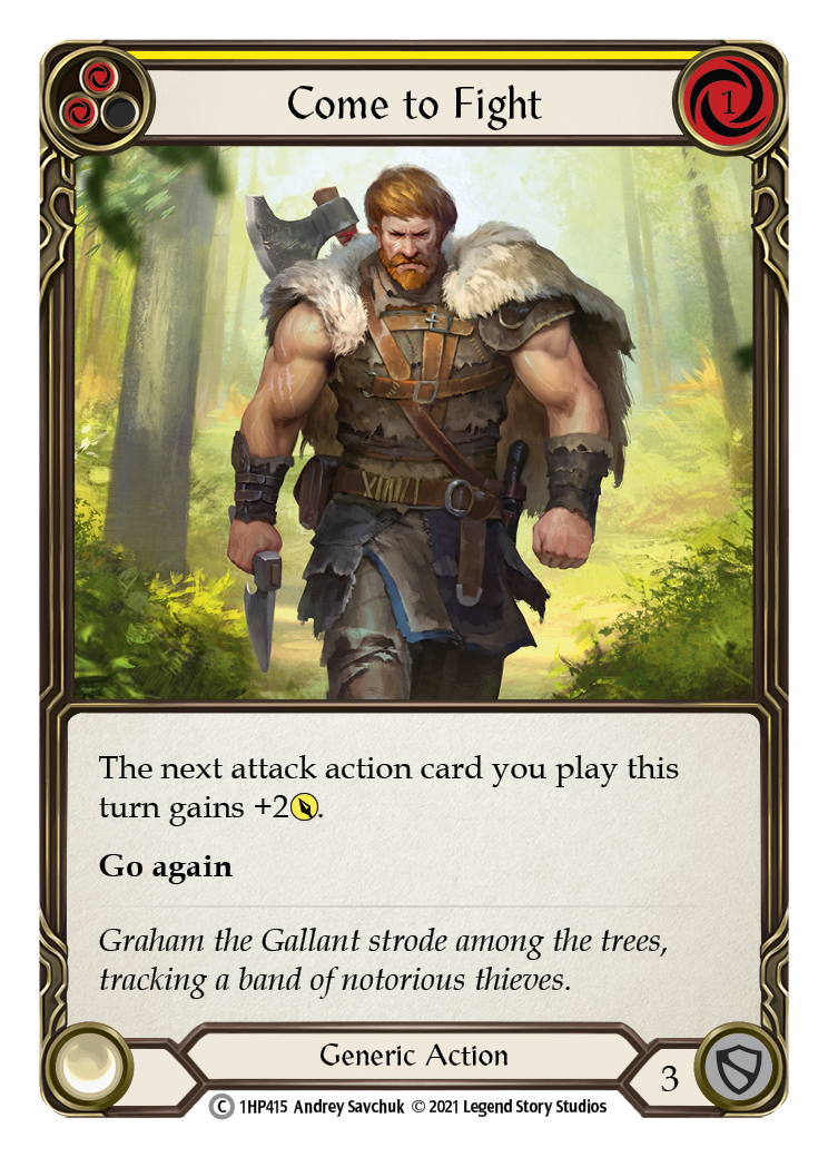 Image of Come to Fight (Yellow) [1HP415] (History Pack 1)