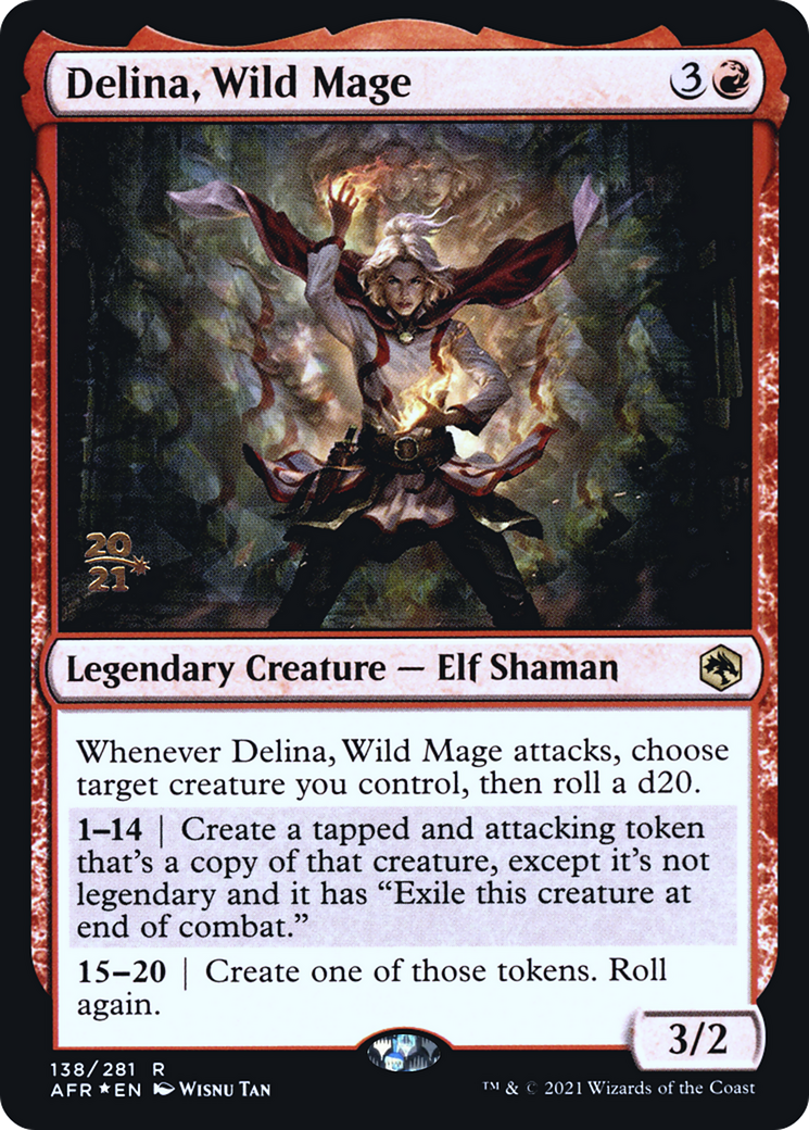 Image of Delina, Wild Mage [Dungeons & Dragons: Adventures in the Forgotten Realms Prerelease Promos]