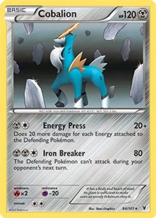 Image of Cobalion (84/101) (Battle Arena Deck Exclusive) (Theme Deck Exclusive) [Black & White: Noble Victories]