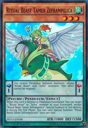 Image of Ritual Beast Tamer Zeframpilica [PEVO-EN048] Super Rare