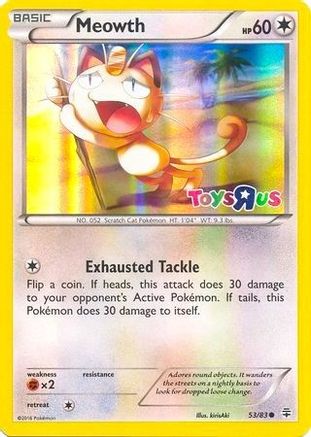 Image of Meowth (53/83) (Toys R Us Promo) [XY: Generations]