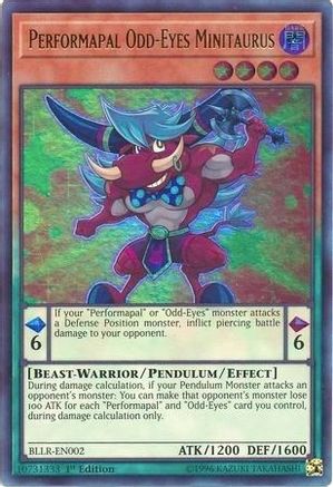 Image of Performapal Odd-Eyes Minitaurus [BLLR-EN002] Ultra Rare