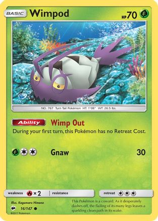 Image of Wimpod (16/147) [Sun & Moon: Burning Shadows]
