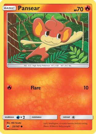 Image of Pansear (22/147) [Sun & Moon: Burning Shadows]