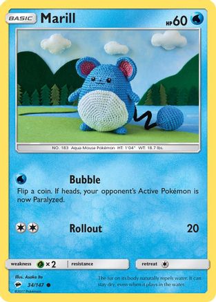 Image of Marill (34/147) [Sun & Moon: Burning Shadows]