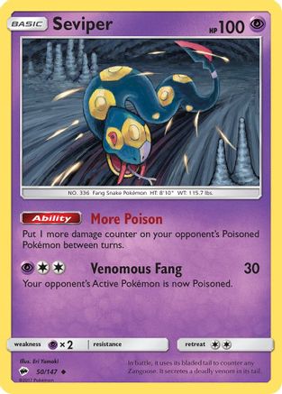Image of Seviper (50/147) [Sun & Moon: Burning Shadows]