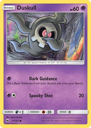 Image of Duskull (51/147) [Sun & Moon: Burning Shadows]
