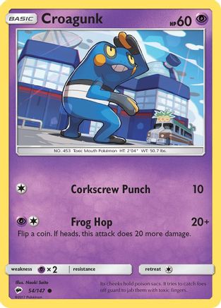 Image of Croagunk (54/147) [Sun & Moon: Burning Shadows]