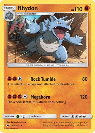 Image of Rhydon (66/147) [Sun & Moon: Burning Shadows]