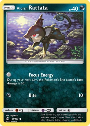 Image of Alolan Rattata (81/147) [Sun & Moon: Burning Shadows]