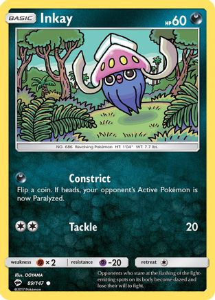 Image of Inkay (89/147) [Sun & Moon: Burning Shadows]