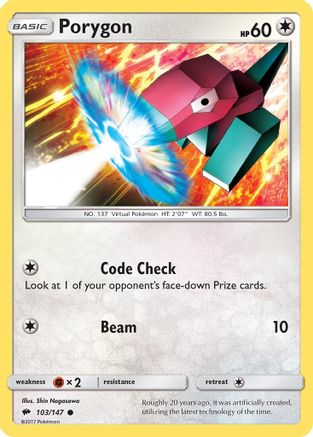 Image of Porygon (103/147) [Sun & Moon: Burning Shadows]
