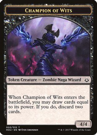 Image of Champion of Wits // Warrior Double-Sided Token (HOU-2 // 17) - Hour of Devastation