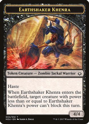 Image of Earthshaker Khenra // Zombie Double-Sided Token (HOU-4 // 20) - Hour of Devastation