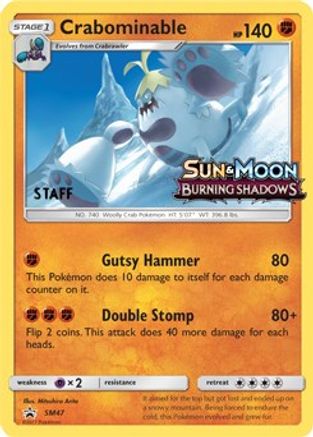 Image of Crabominable (SM47) (Staff Prerelease Promo) [Sun & Moon: Black Star Promos]