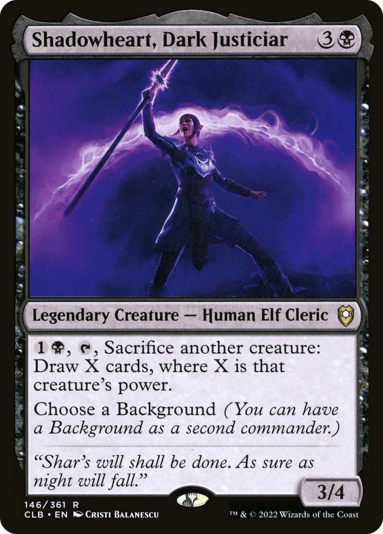 Image of Shadowheart, Dark Justiciar [Commander Legends: Battle for Baldur's Gate]