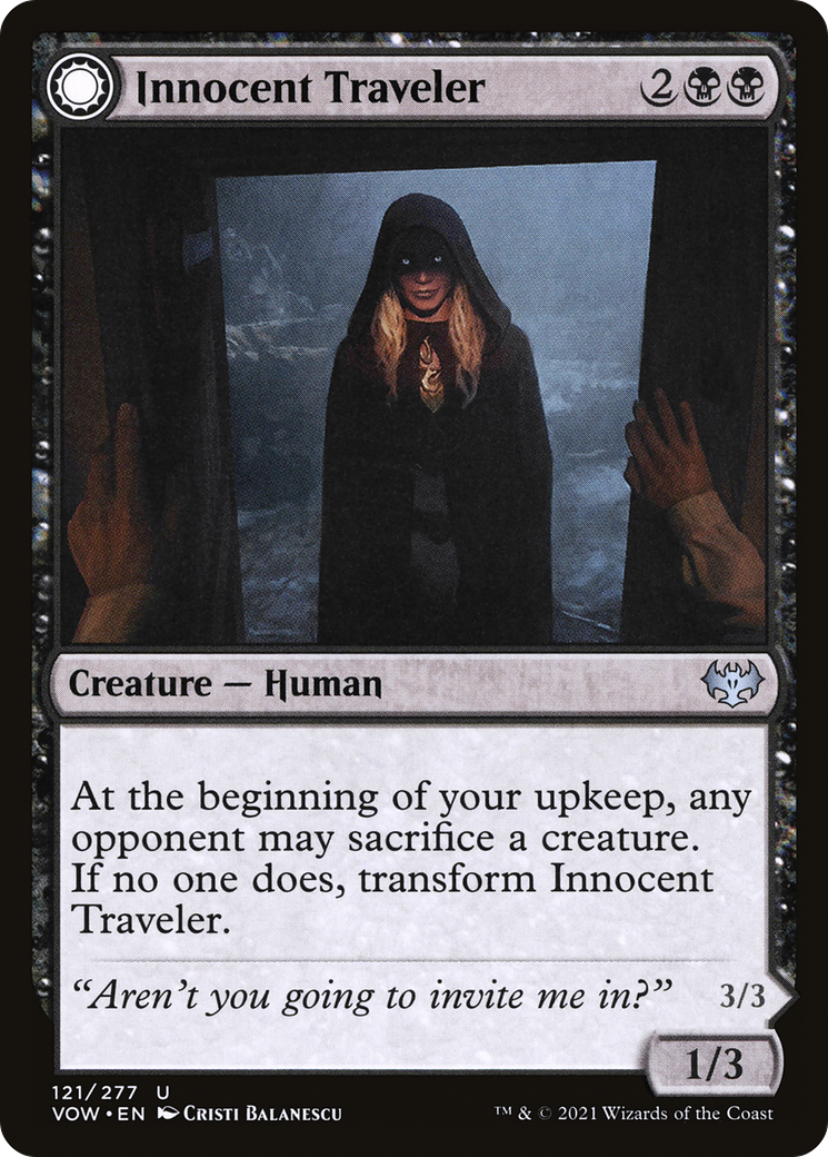 Image of Innocent Traveler // Malicious Invader [Innistrad: Crimson Vow]