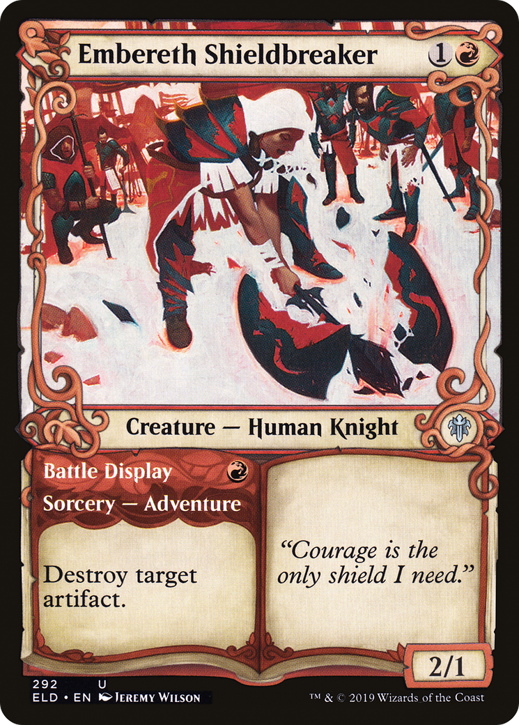 Image of Embereth Shieldbreaker // Battle Display (Showcase) [Throne of Eldraine]