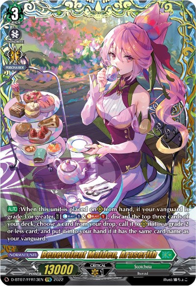 Image of Benevolent Maiden, Araserith (FFR) (D-BT07/FFR13EN) [Raging Flames Against Emerald Storm]