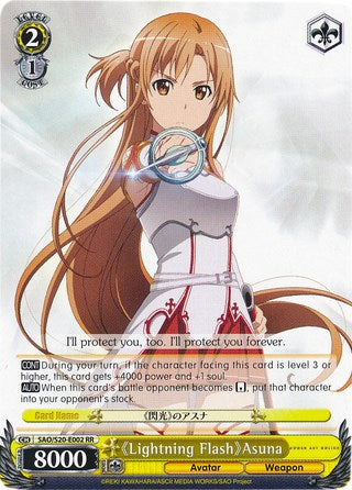 Image of Lightning Flash Asuna (SAO/S20-E002 RR) [Sword Art Online]