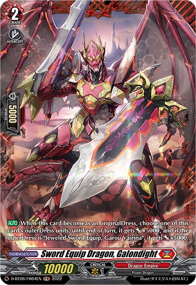 Image of Sword Equip Dragon, Galondight (D-BT06/FR04EN) [Blazing Dragon Reborn]