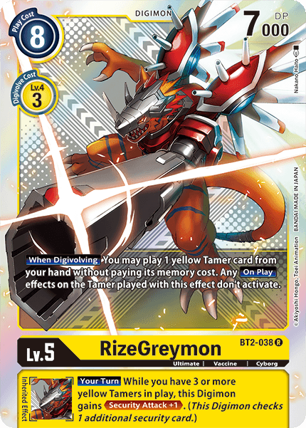 Image of RizeGreymon [BT2-038] (Premium Pack) [Release Special Booster Ver.1.5]