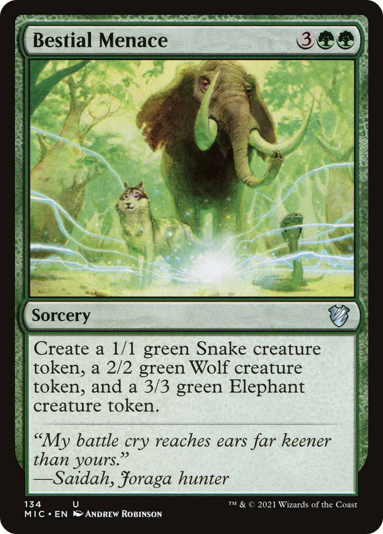 Image of Bestial Menace [Innistrad: Midnight Hunt Commander]