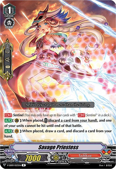 Image of Savage Priestess (V-EB09/023EN) [The Raging Tactics]