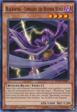 Image of Blackwing - Tornado the Reverse Wind [MP17-EN067] Common