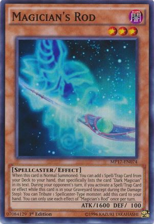 Image of Magician's Rod [MP17-EN074] Super Rare