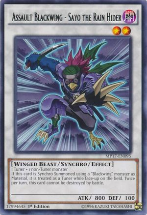 Image of Assault Blackwing - Sayo the Rain Hider [MP17-EN095] Rare
