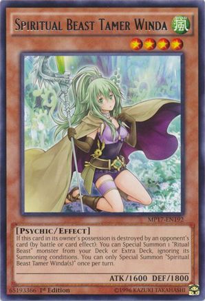 Image of Spiritual Beast Tamer Winda [MP17-EN192] Rare