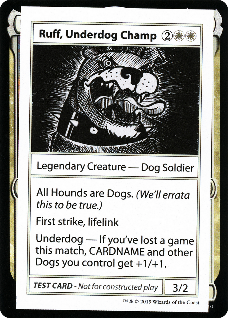 Image of Ruff, Underdog Champ (2021 Edition) [Mystery Booster Playtest Cards]
