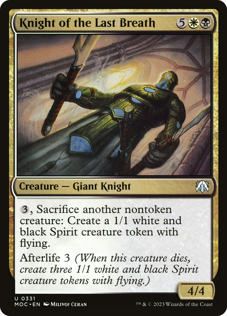 Image of Knight of the Last Breath [March of the Machine Commander]