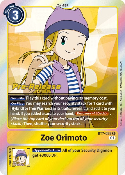 Image of Zoe Orimoto [BT7-088] [Next Adventure Pre-Release Cards]